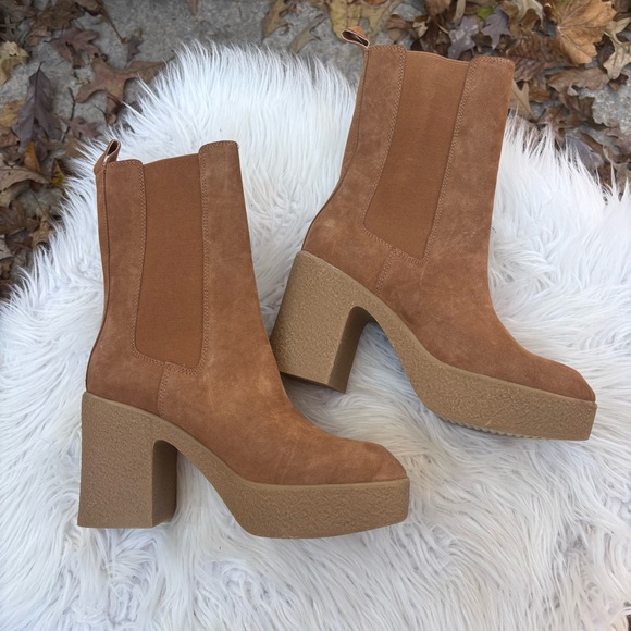 Chinese Laundry Shoes - Chinese Laundry Stylish Tan Ankle Boots for Women Size 8